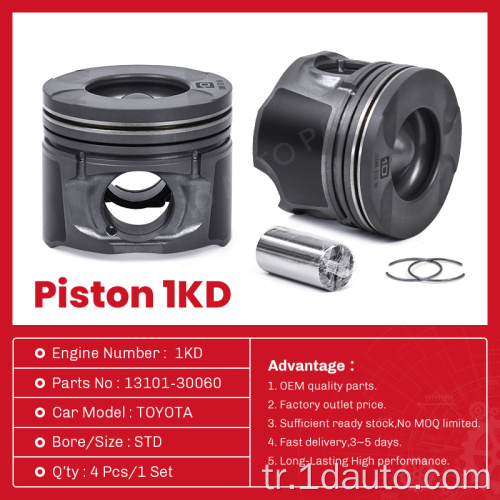 Otomatik Parçalar Toyota Motor Pistonu 1kd 13101-30060